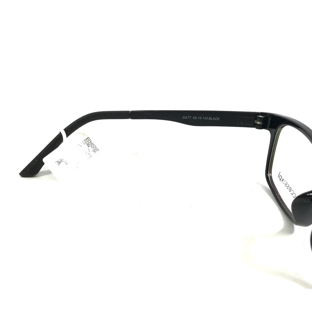 Success Eyeglasses Frames MATT BLACK Matte Black Rectangle Full Rim 55-16-140